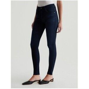 AG Adriano Goldschmied High-Rise Skinny Ankle Jeans Dark Wash Denim Sz 32 Normco